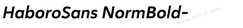 HaboroSans NormBold字体转换